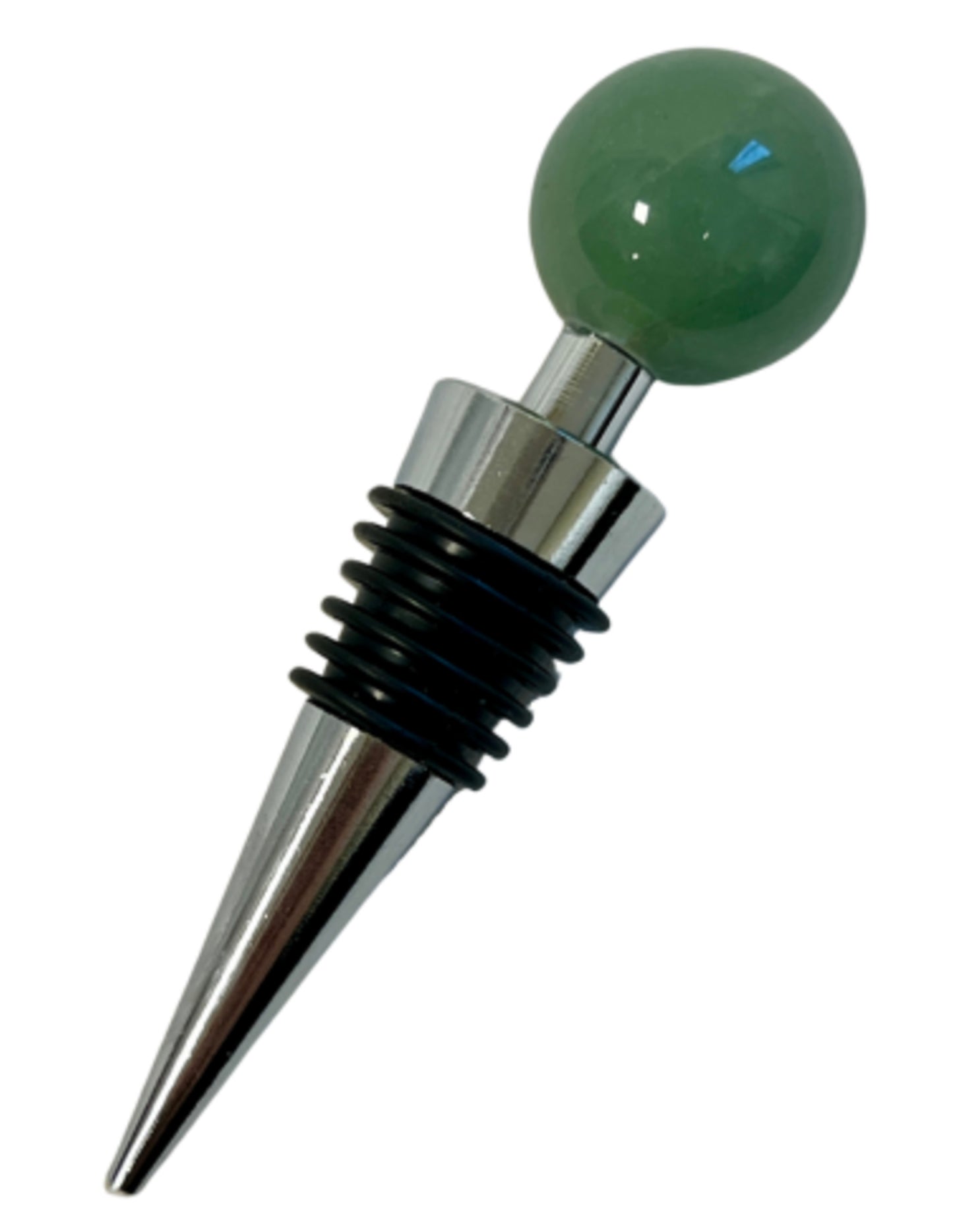 Image for aventurijn-groen-wijnstopper-bol.jpg