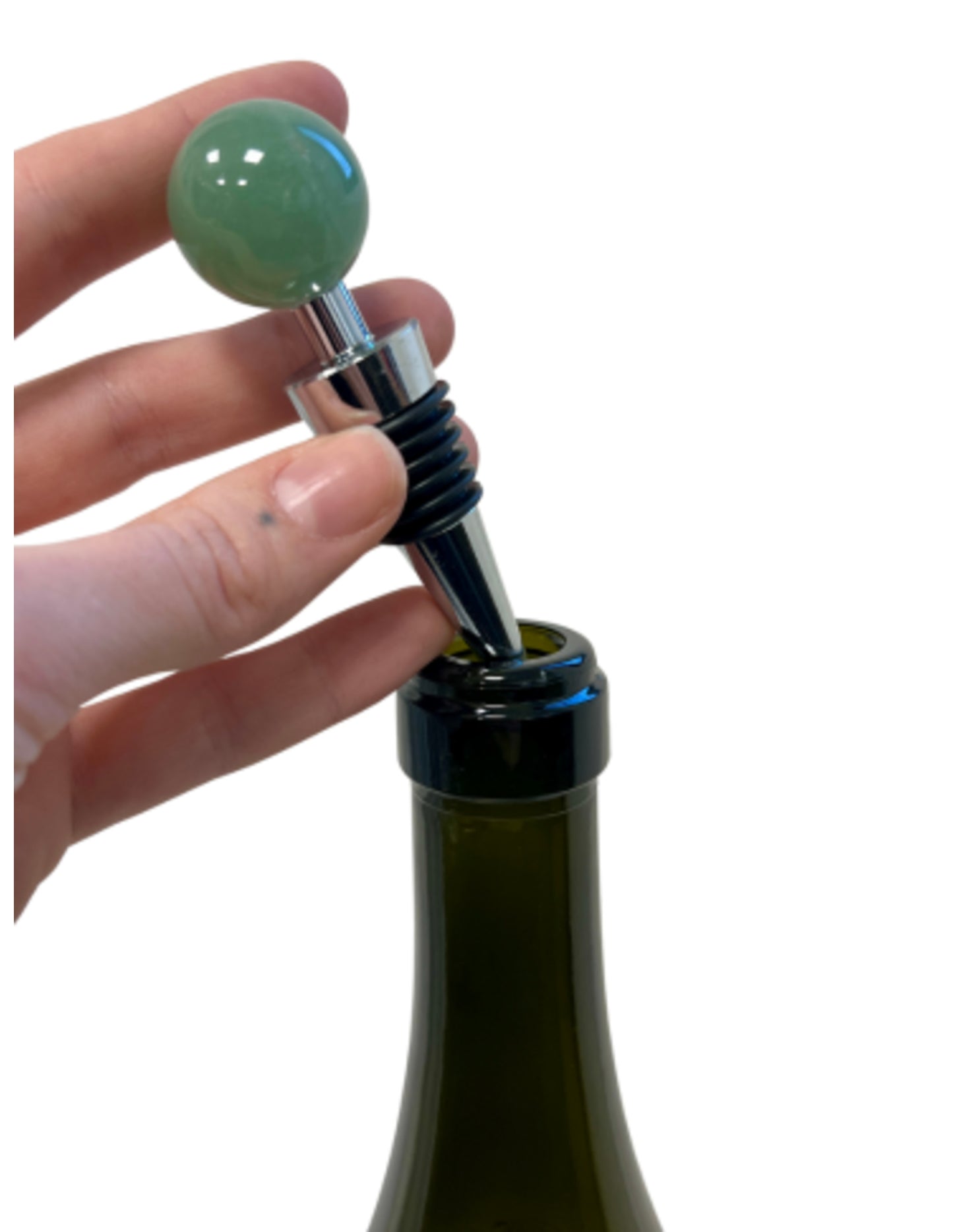 Image for aventurijn-groen-wijnstopper-bol_2.jpg