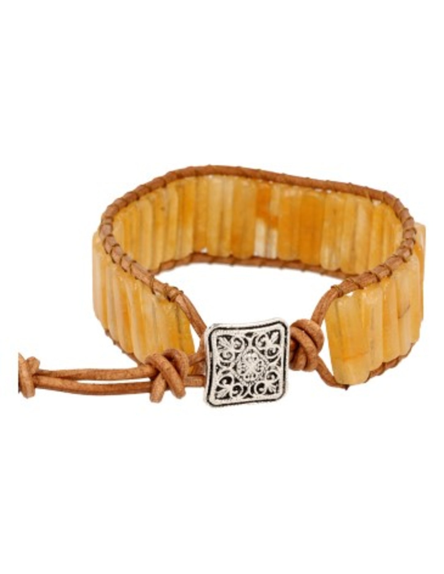 Image for calciet-geel-leren-armband-gipsy-style.jpg