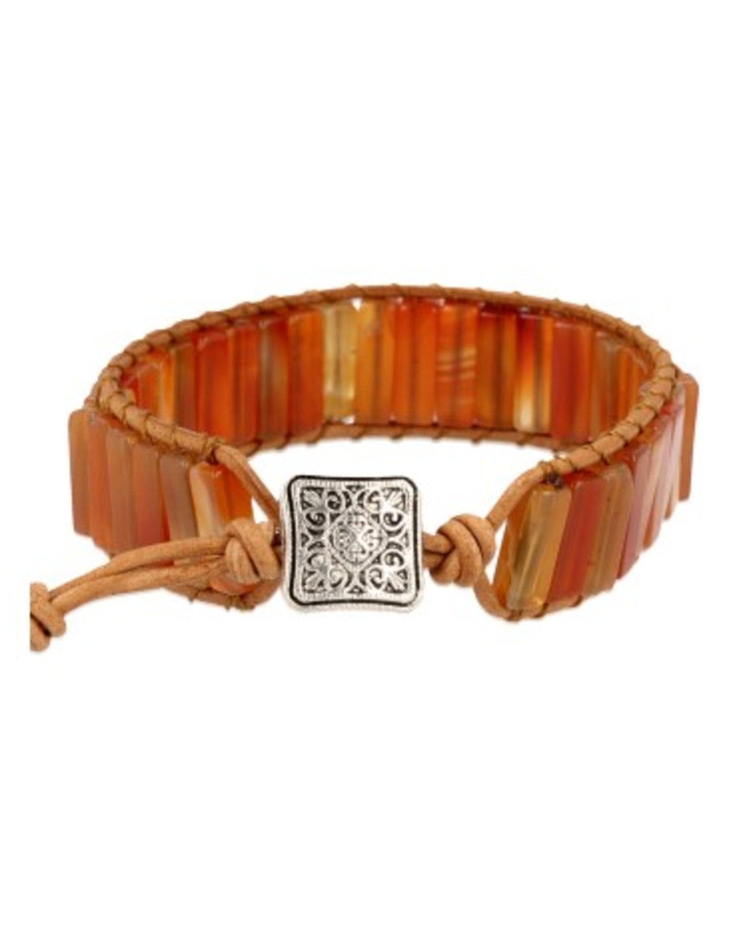 Image for carneool-leren-armband-gipsy-style.jpg
