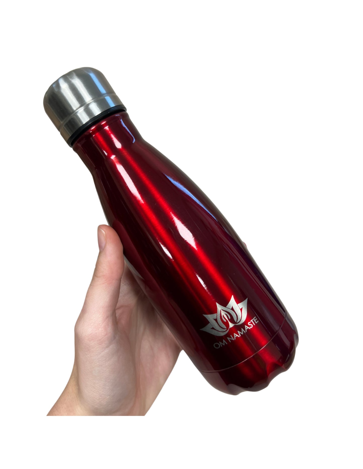 Image for drinkfles-thermosfles-klein-donkerrood-glans-om-namaste-rvs_2.jpg