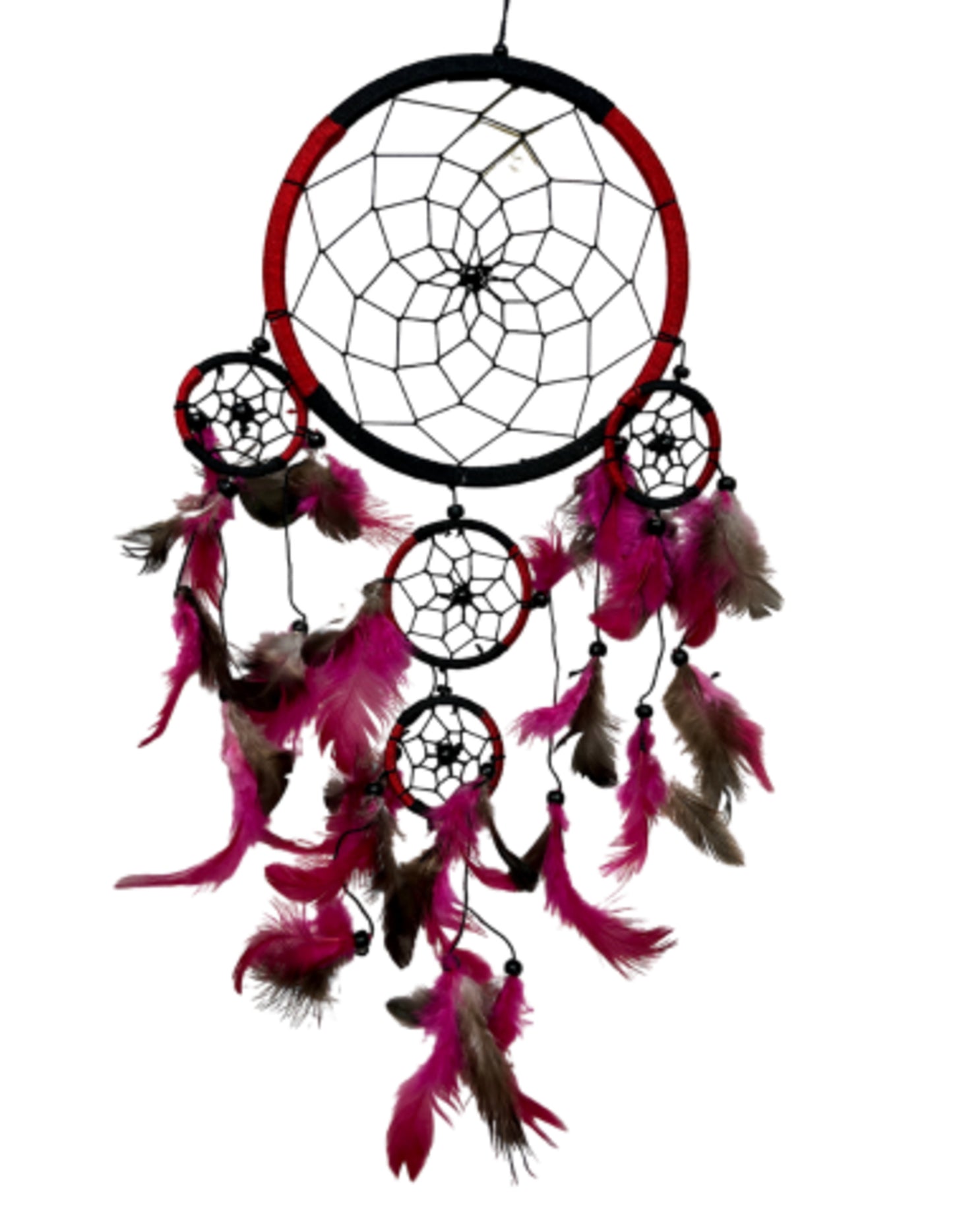 Image for dromenvanger-17-cm-rood-zwart-dreamcatcher.jpg