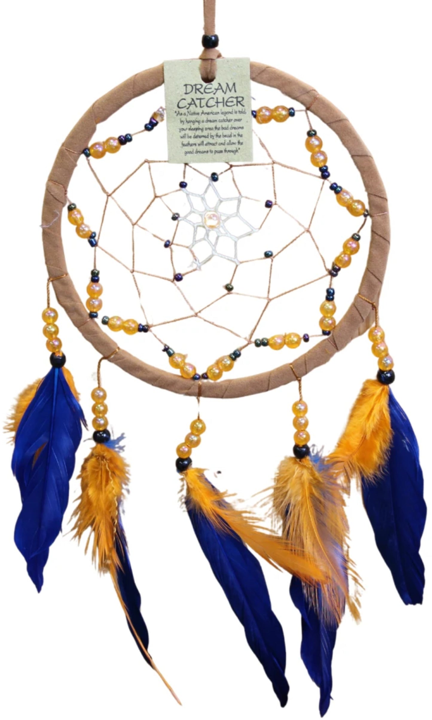 Image for dromenvanger-17-cm-ster-met-kralen-en-veren.jpg