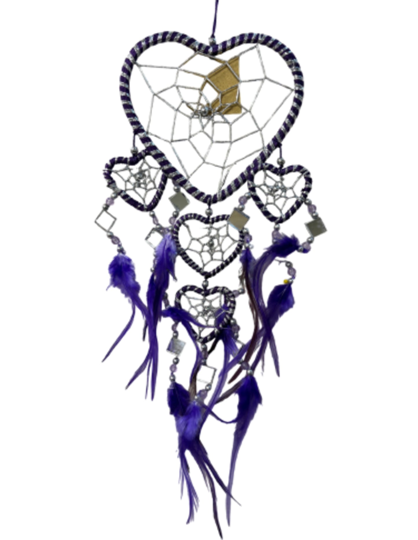 Image for dromenvanger-hartje-met-spiegels-paars-11-cm-dreamcatcher.jpg
