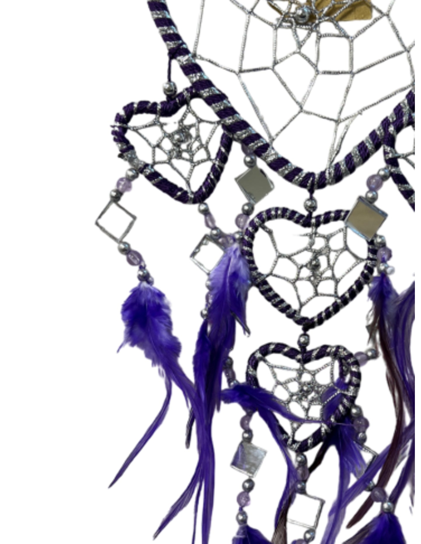 Image for dromenvanger-hartje-met-spiegels-paars-11-cm-dreamcatcher_2.jpg