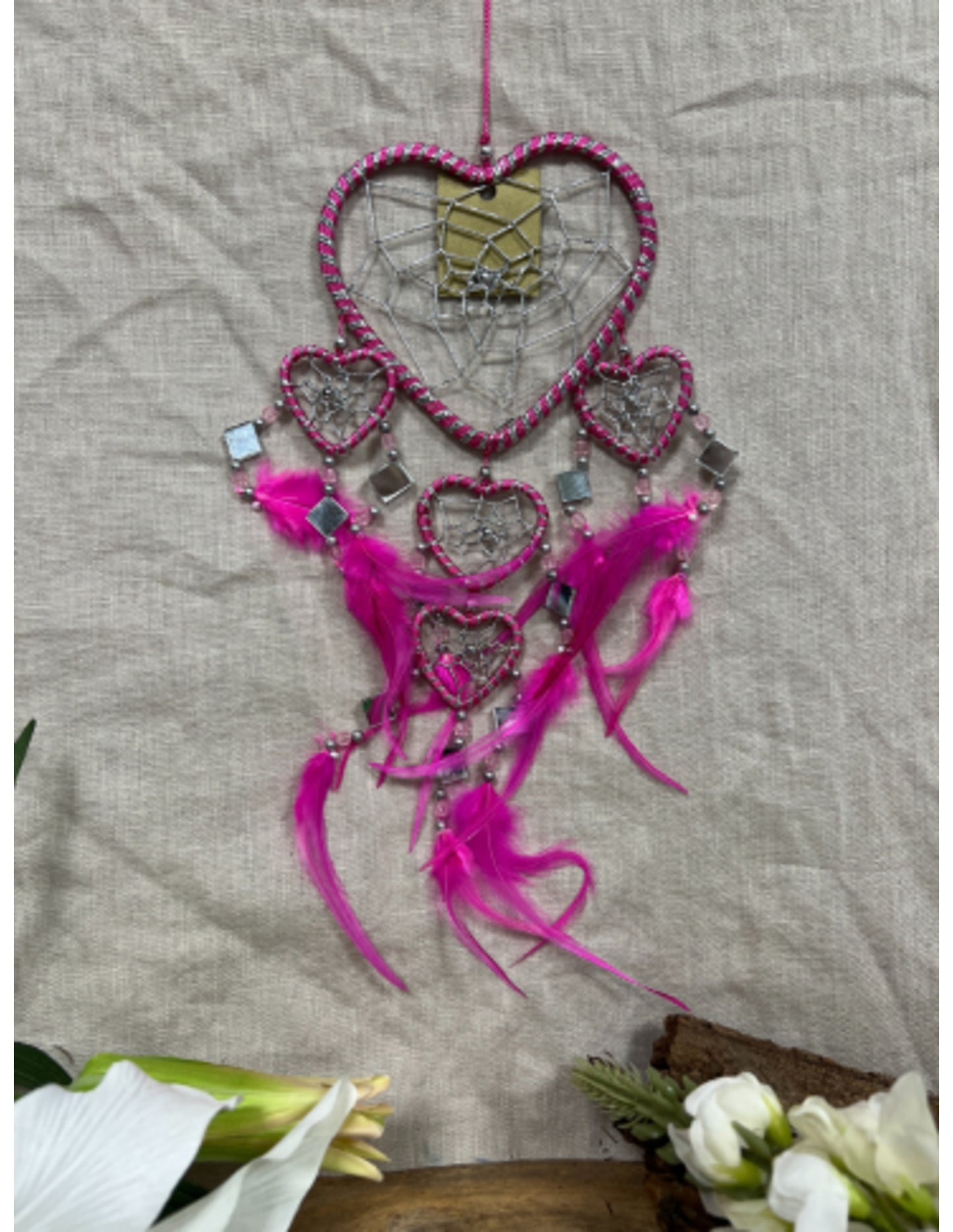 Image for dromenvanger-hartje-met-spiegels-roze-11-cm-dreamcatcher_3.jpg