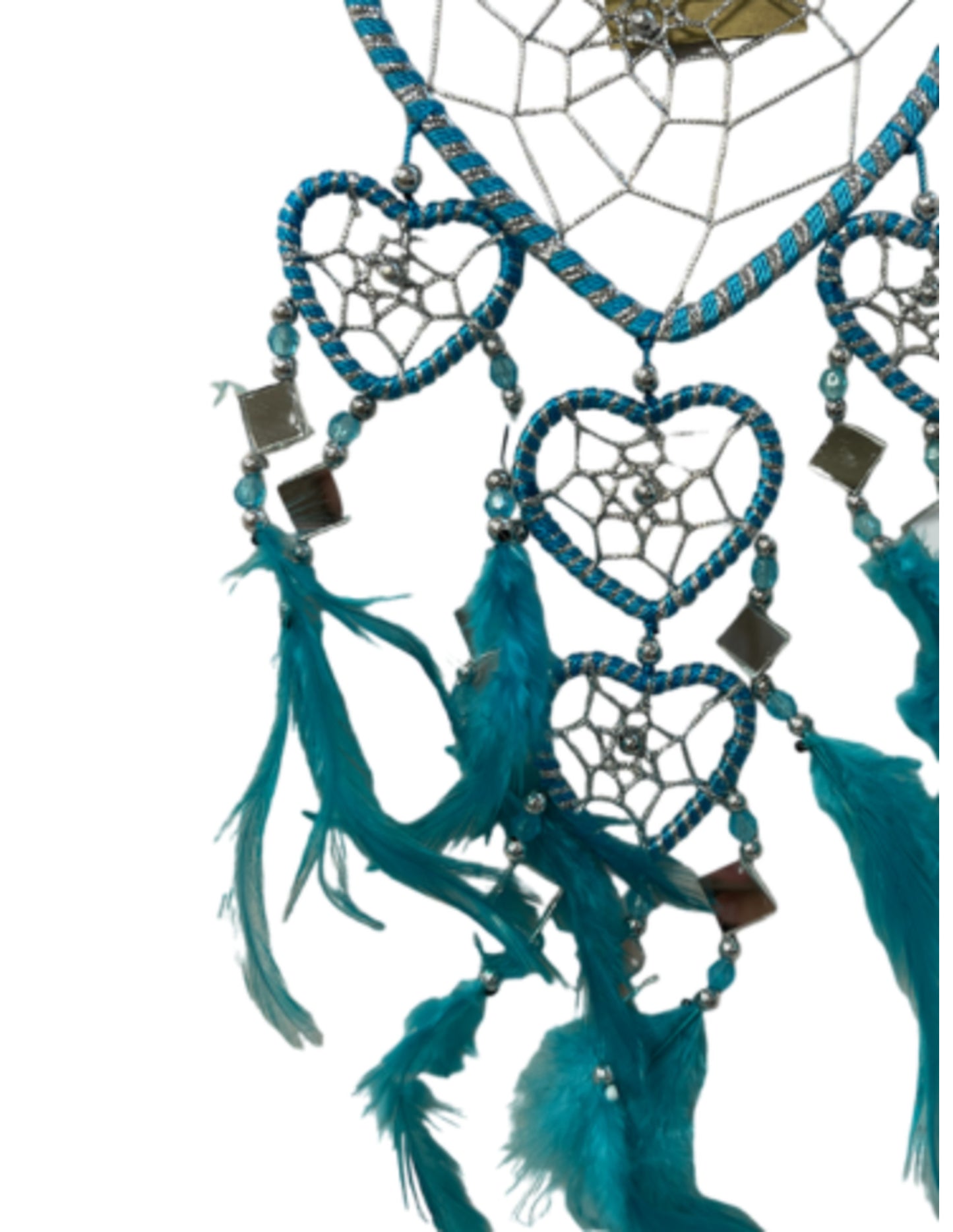 Image for dromenvanger-hartje-met-spiegels-turquoise-11-cm-dreamcatcher_2.jpg