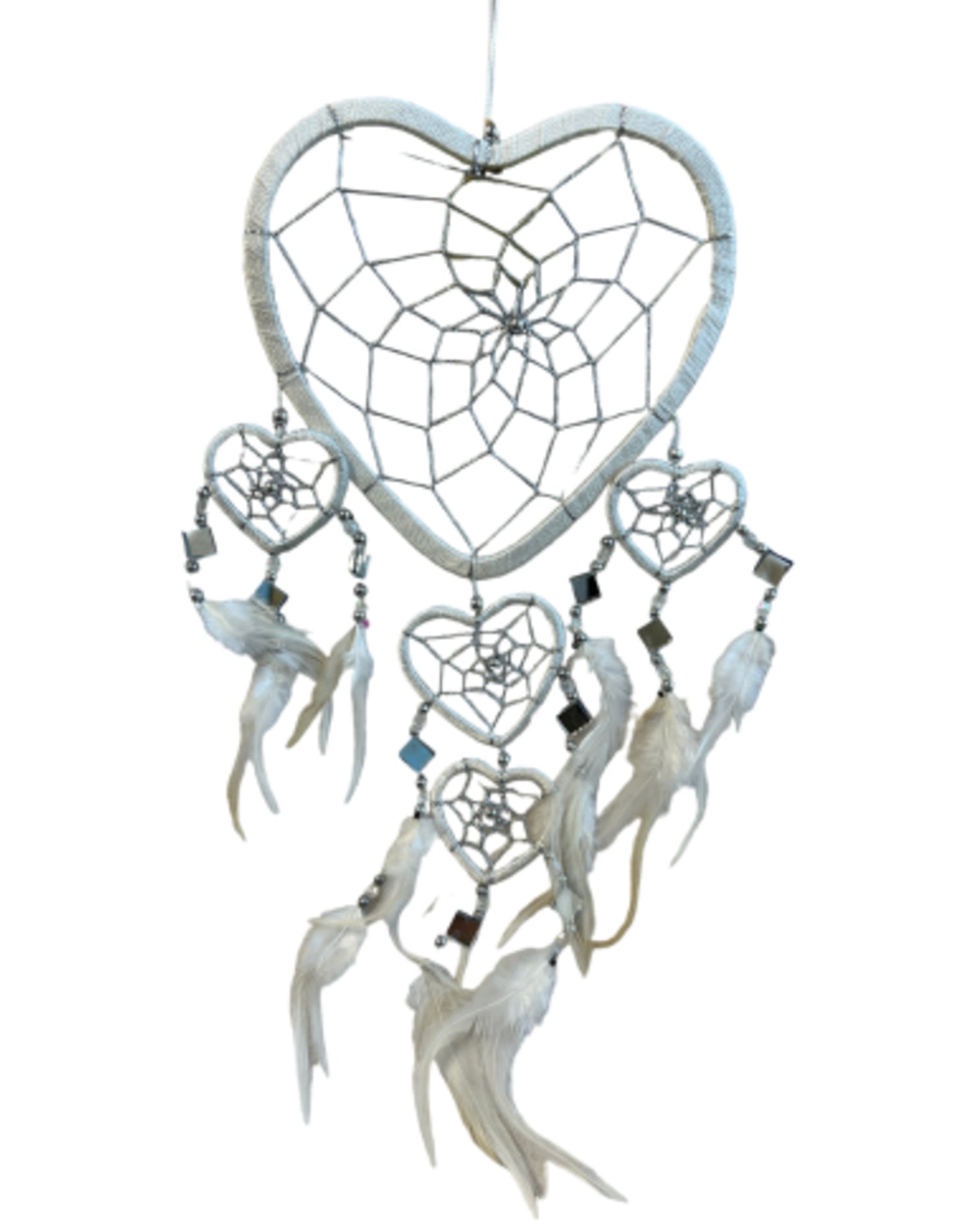 Image for dromenvanger-hartje-met-spiegels-wit-17-cm-dreamcatcher_1.jpg