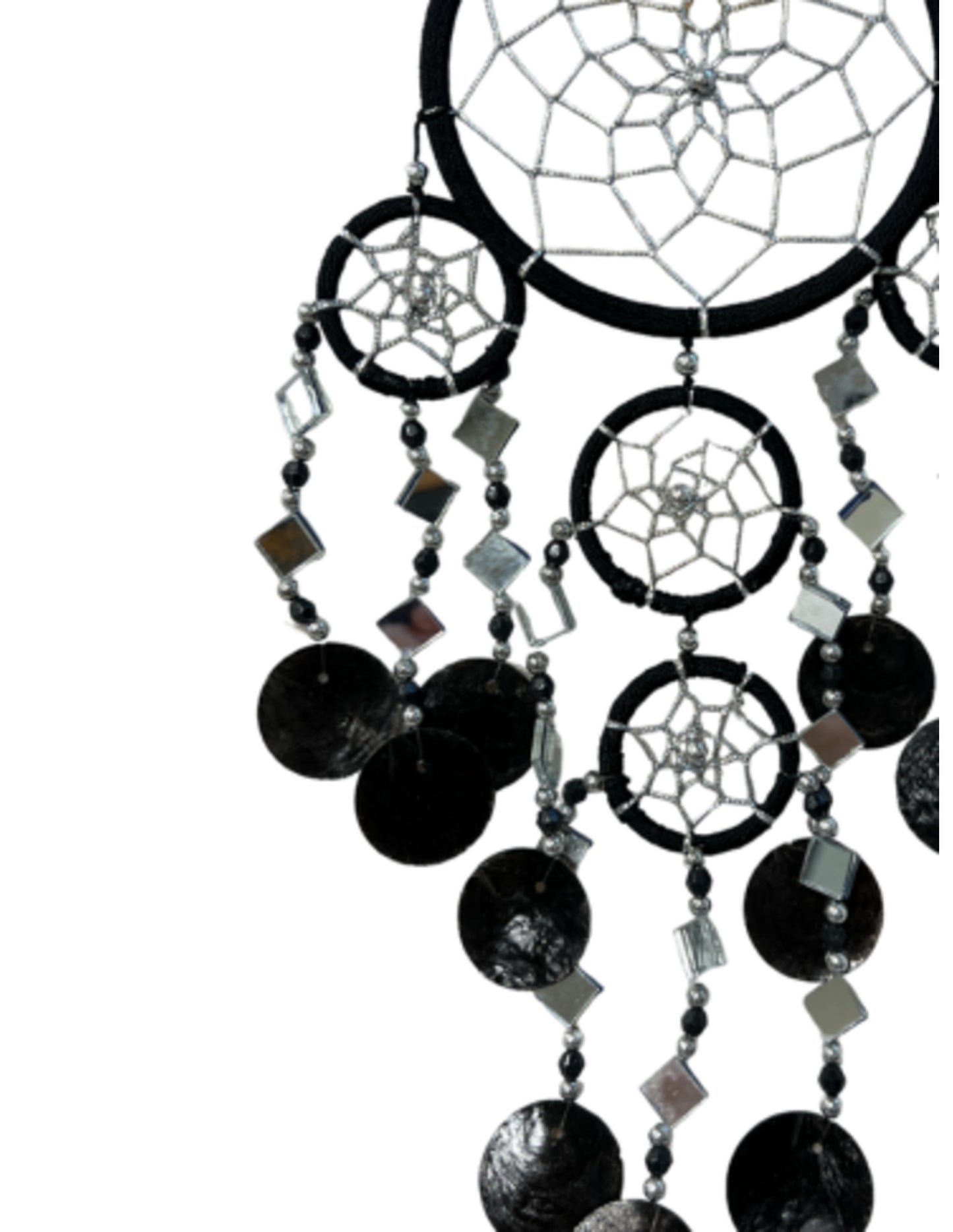 Image for dromenvanger-spiegel-schelp-11-cm-zwart-dream-catcher_2.jpg