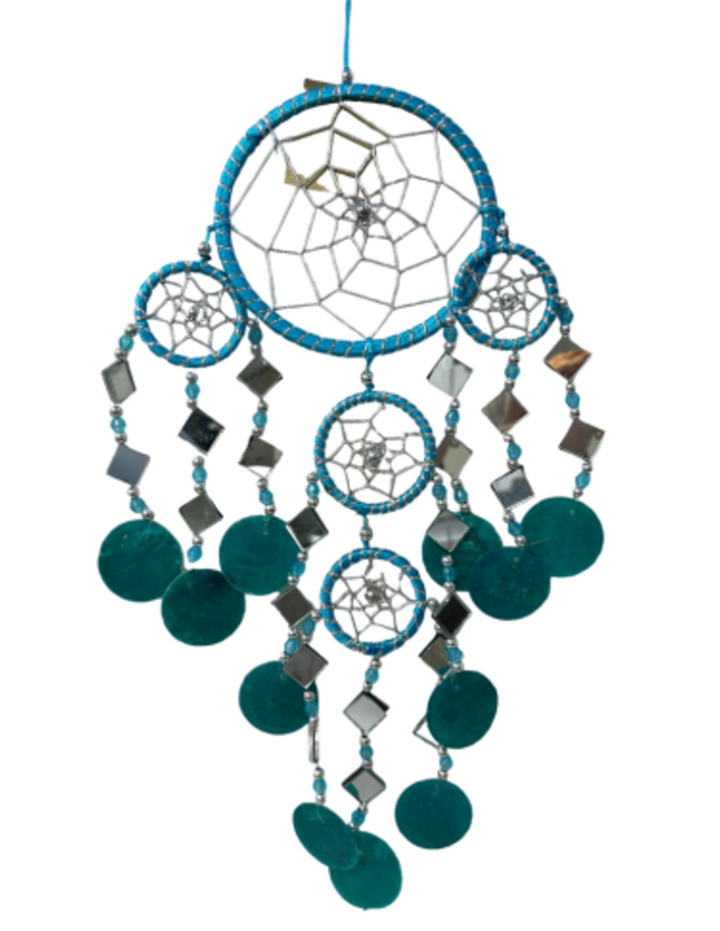 Image for dromenvanger-spiegel-schelp-11cm-turquoise.jpg