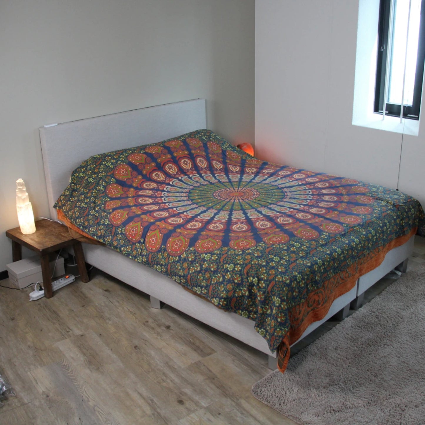 Image for grandfoulard-505-mandala-blauw-groen-en-oranje_1.jpg