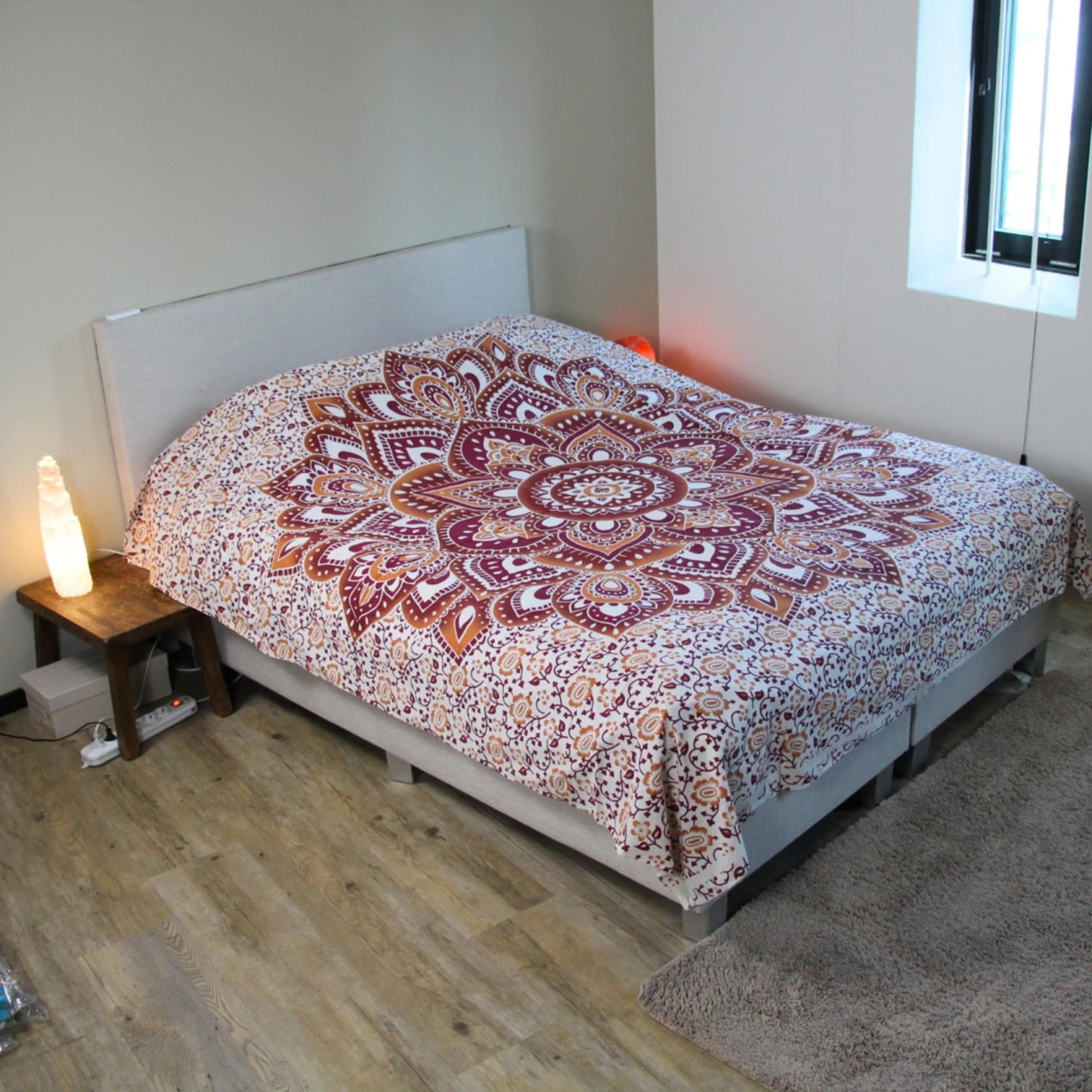 Image for grandfoulard-508-mandala-bordeaux-en-oranje-op-wit_1.jpg