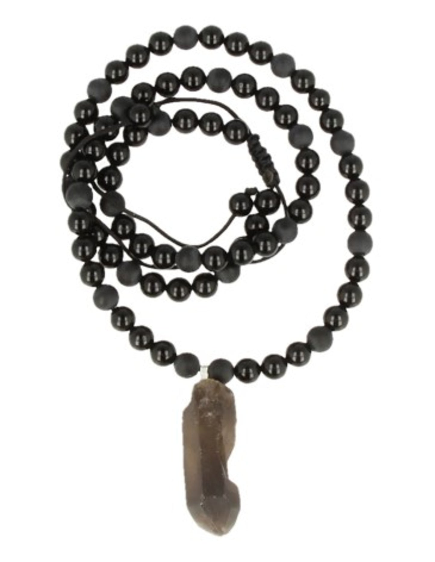 Image for obsidiaan-zwart-kralenketting-mannen-met-rookwarts-ruwe-punt.jpg