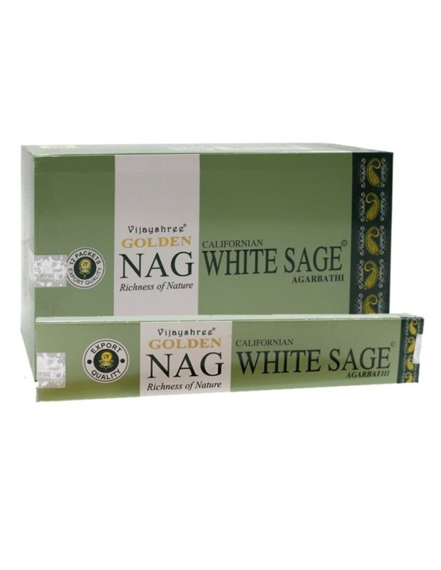 Image for vijayshree-golden-nag-white-sage-wierook-stokjes.jpg