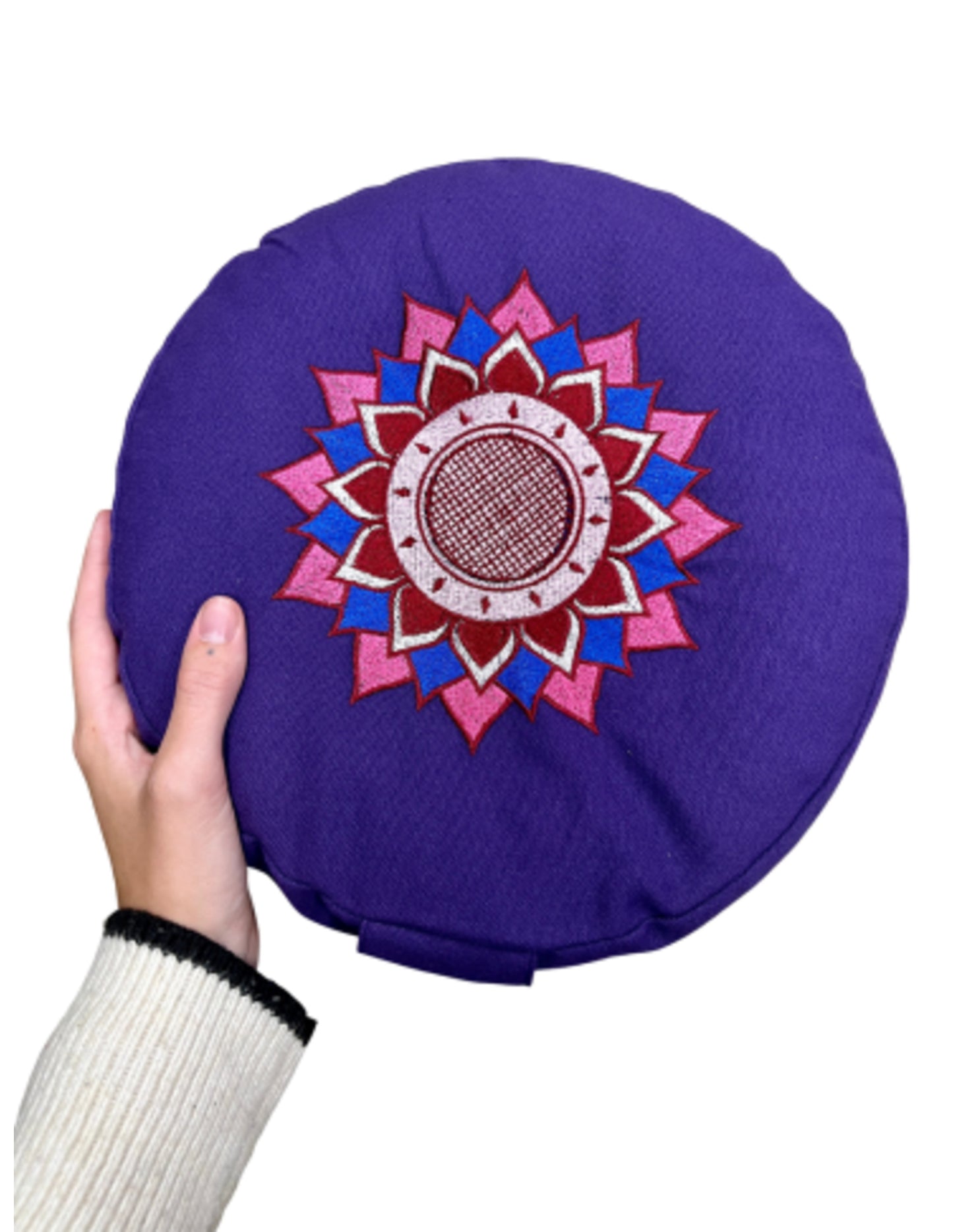 Image for yogastyles-design-meditatiekussen-rond-paars-met-lotus_4.jpg