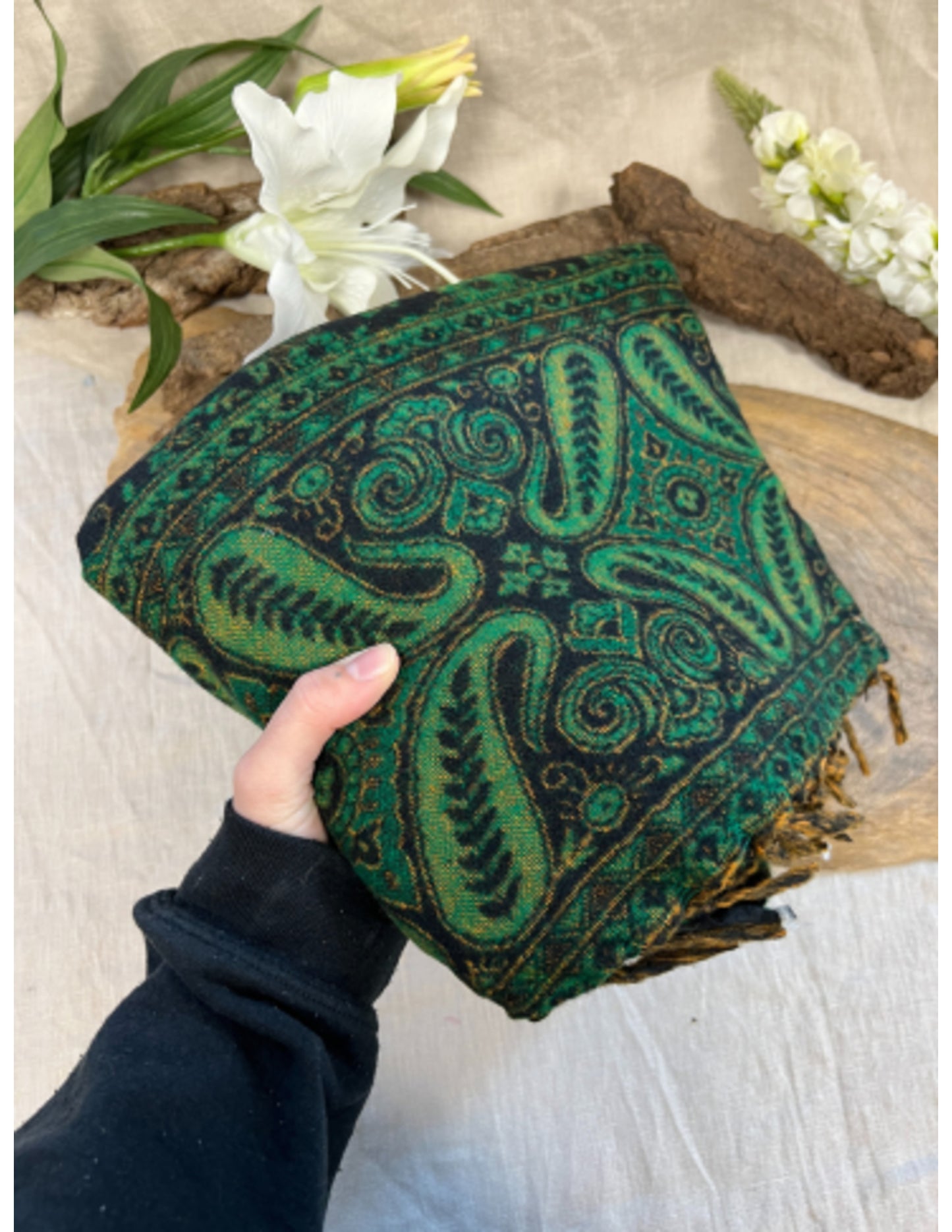 Image for yogastyles-meditatiedeken-127-groen-zwart_3.jpg