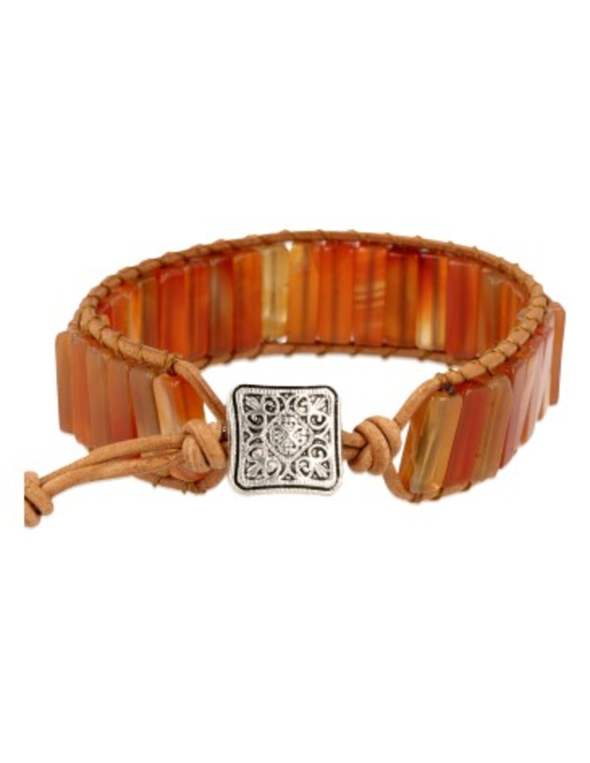 Image for carneool-leren-armband-gipsy-style.jpg
