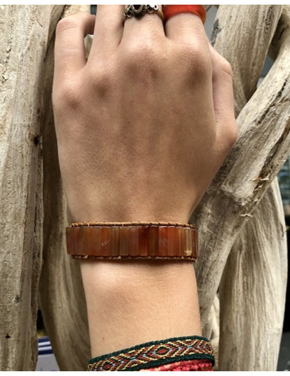 Image for carneool-leren-armband-gipsy-style_3.jpg