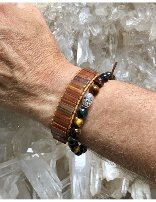Image for carneool-leren-armband-gipsy-style_1.jpg