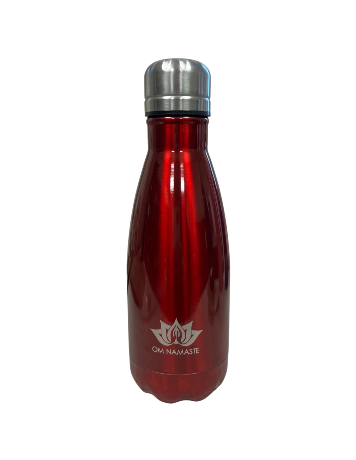 Image for drinkfles-thermosfles-klein-donkerrood-glans-om-namaste-rvs.jpg