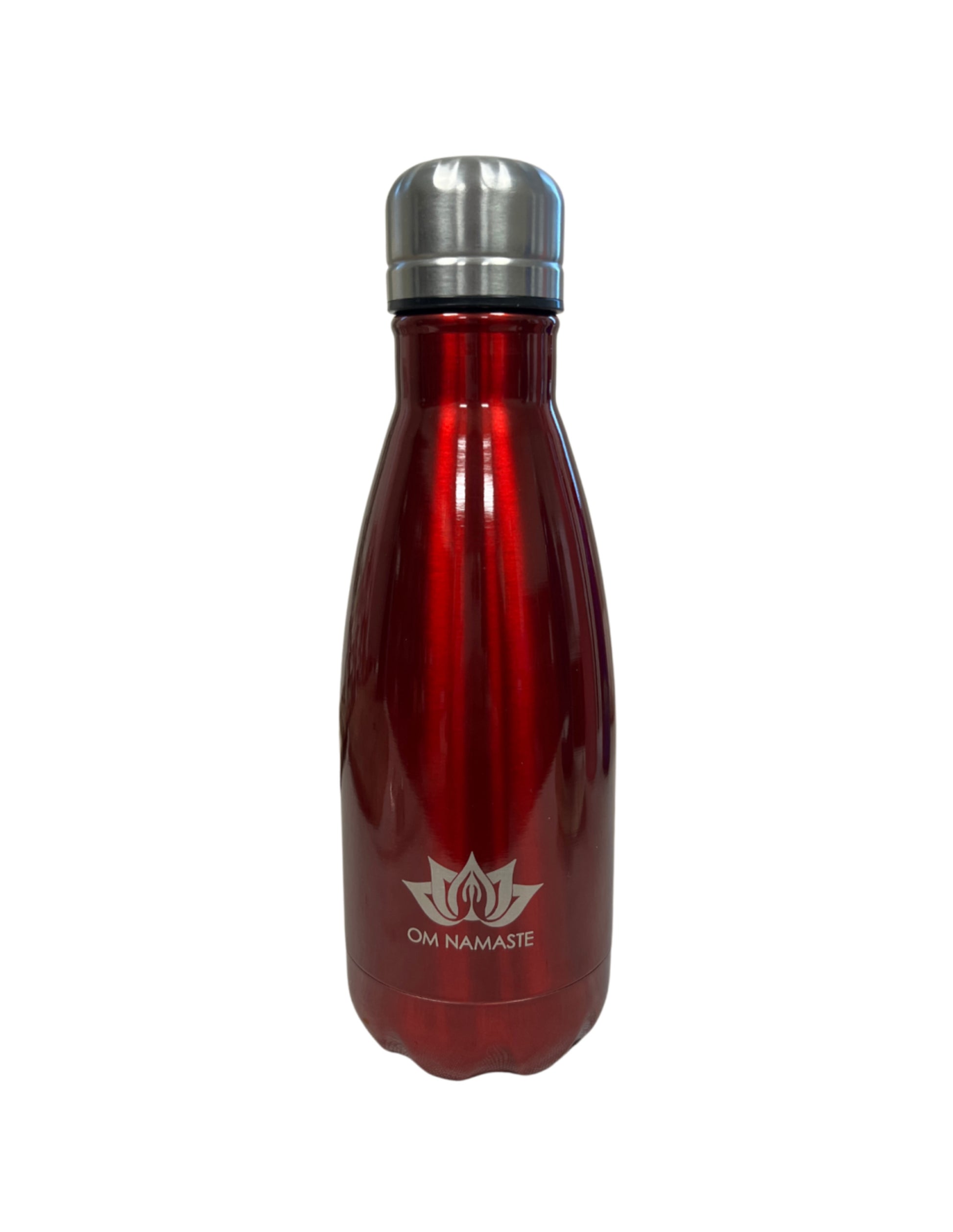 Image for drinkfles-thermosfles-klein-donkerrood-glans-om-namaste-rvs.jpg