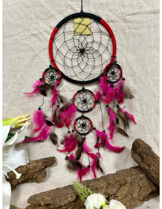 Image for dromenvanger-17-cm-rood-zwart-dreamcatcher_3.jpg