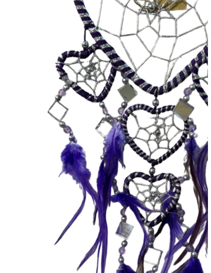 Image for dromenvanger-hartje-met-spiegels-paars-11-cm-dreamcatcher_2.jpg