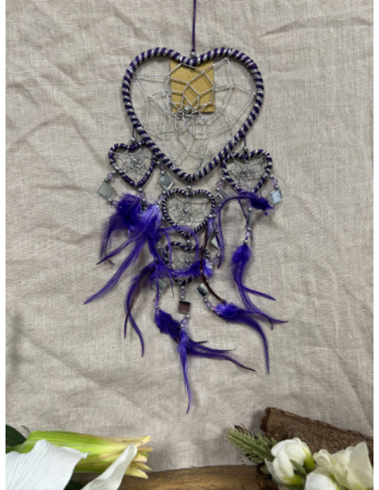 Image for dromenvanger-hartje-met-spiegels-paars-11-cm-dreamcatcher_3.jpg