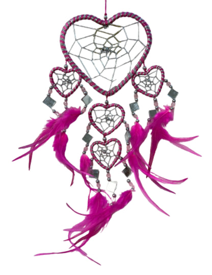 Image for dromenvanger-hartje-met-spiegels-roze-11-cm-dreamcatcher.jpg