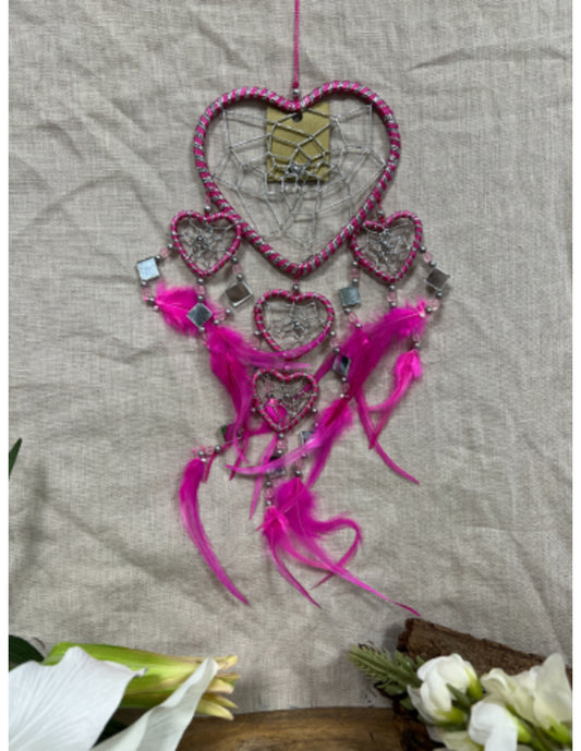 Image for dromenvanger-hartje-met-spiegels-roze-11-cm-dreamcatcher_3.jpg