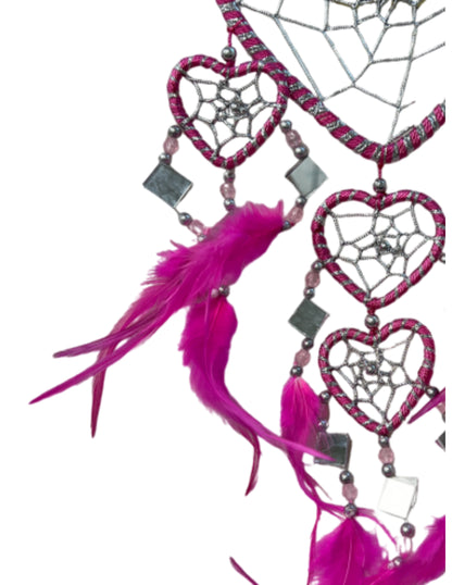 Image for dromenvanger-hartje-met-spiegels-roze-11-cm-dreamcatcher_2.jpg