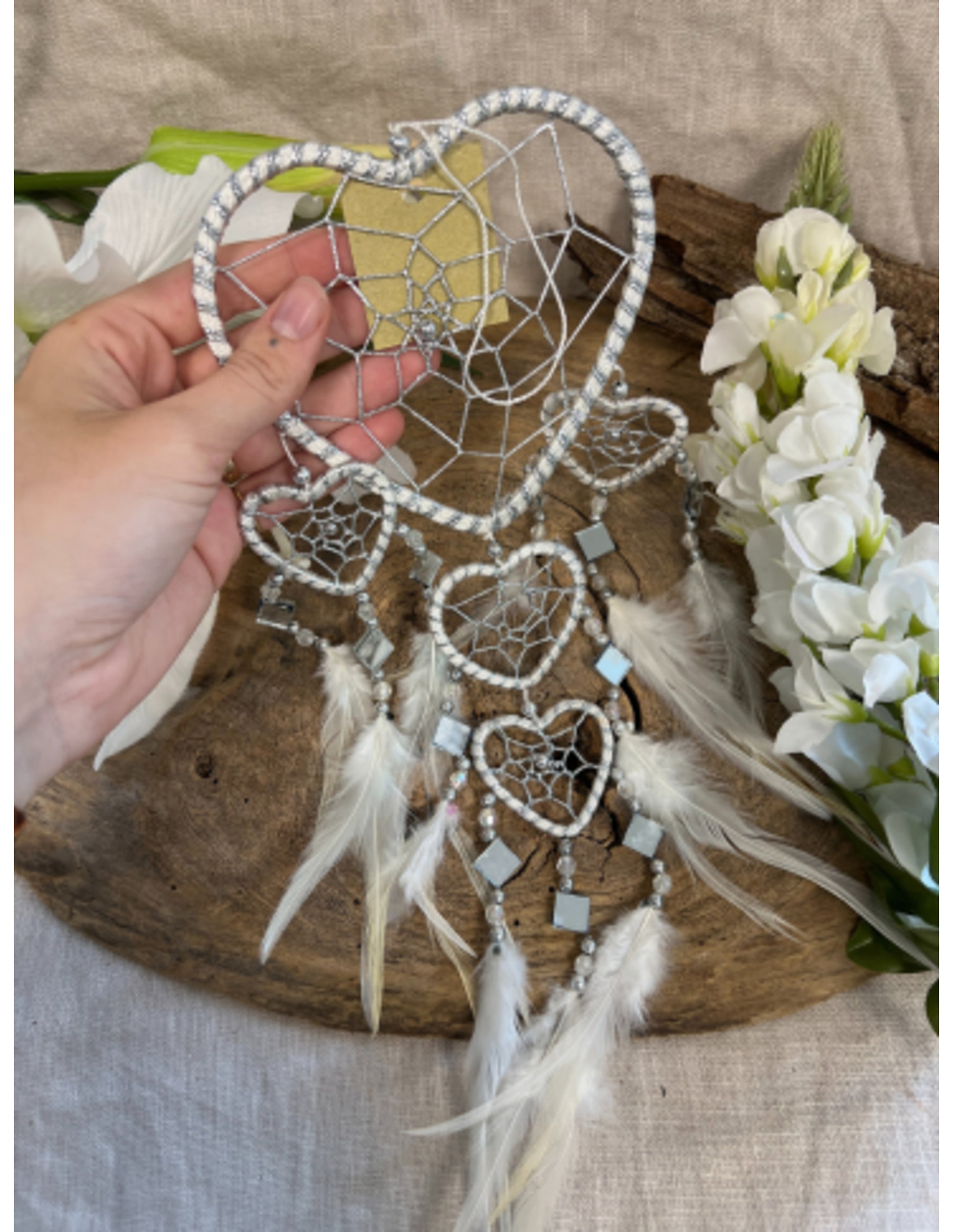 Image for dromenvanger-hartje-met-spiegels-wit-11-cm-dreamcatcher_1.jpg