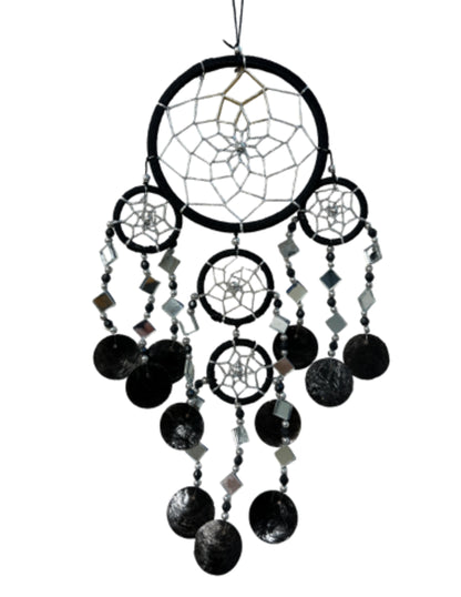 Image for dromenvanger-spiegel-schelp-11-cm-zwart-dream-catcher.jpg