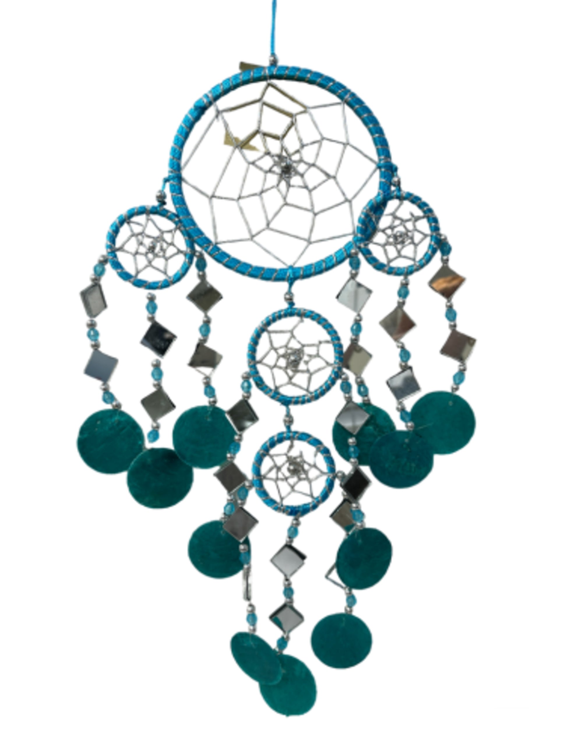 Image for dromenvanger-spiegel-schelp-11cm-turquoise.jpg