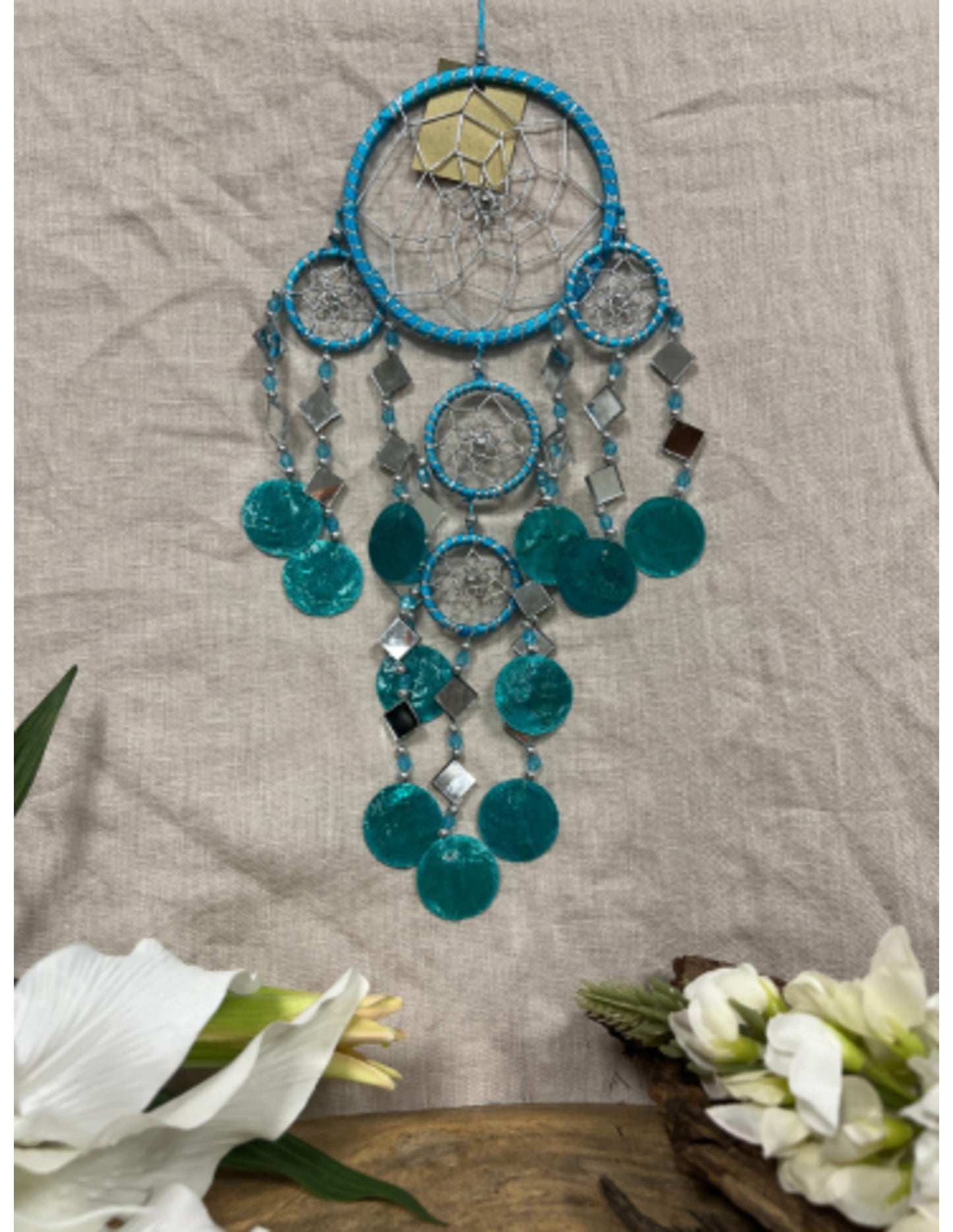 Image for dromenvanger-spiegel-schelp-11cm-turquoise_3.jpg
