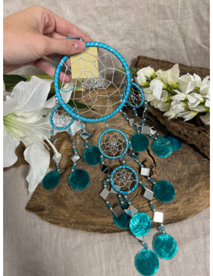 Image for dromenvanger-spiegel-schelp-11cm-turquoise_1.jpg