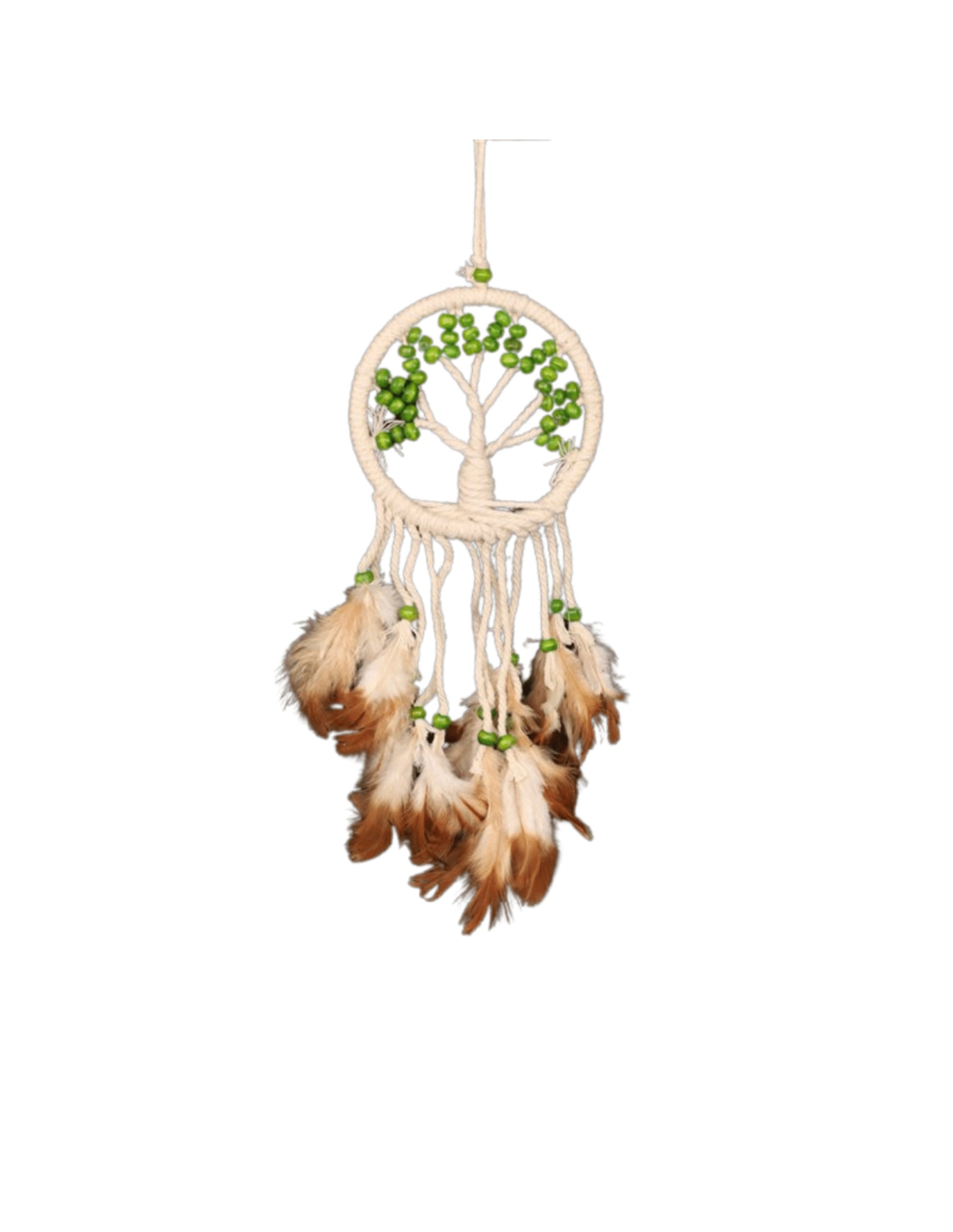 Image for dromenvanger-tree-of-life-groene-kralen-9cm-dreamcatcher.jpg