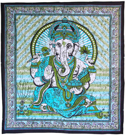 Image for grandfoulard-507-ganesha-groen.jpg