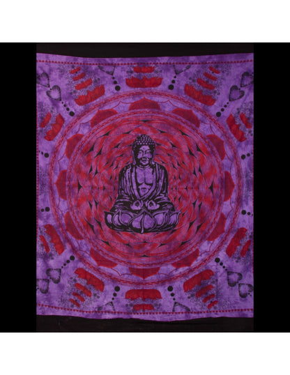 Image for grandfoullard-1-mandala-boeddha-paars_1.jpg