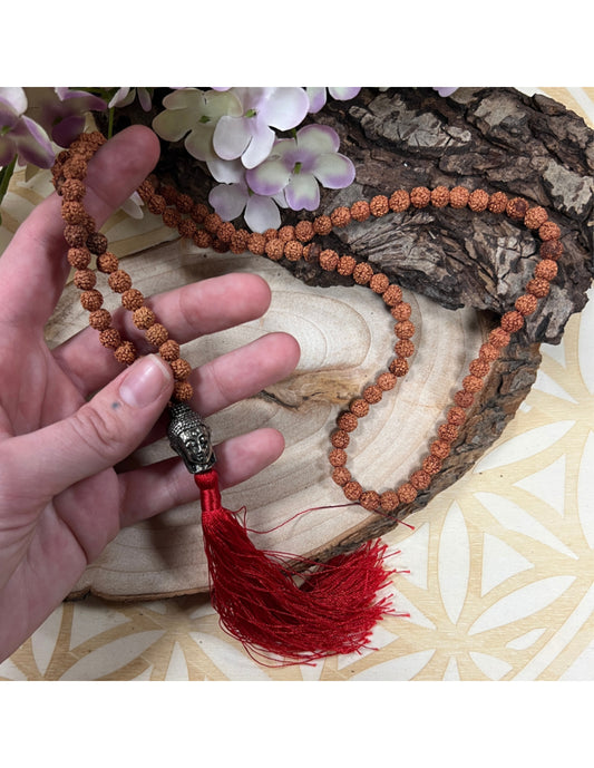Image for mala-ketting-rhudraksha-boeddha-hoofd-rode-kwast-35-cm_1.jpg