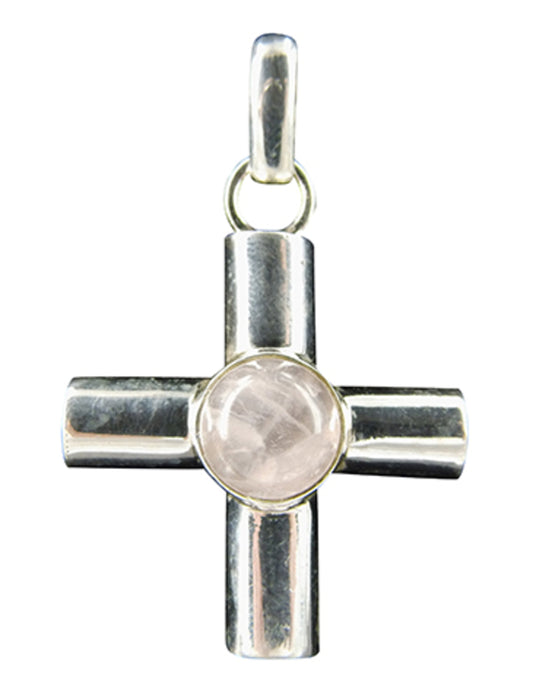Image for roze-kwarts-hanger-in-zilver-breed-kruis.jpg