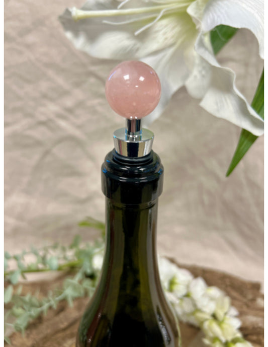 Image for roze-kwarts-wijnstopper-bol_1.jpg