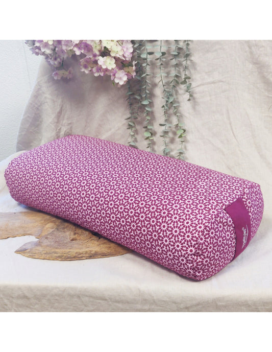 Image for yogastyles-bolster-ovaal-bordeaux-met-roze_1.jpg