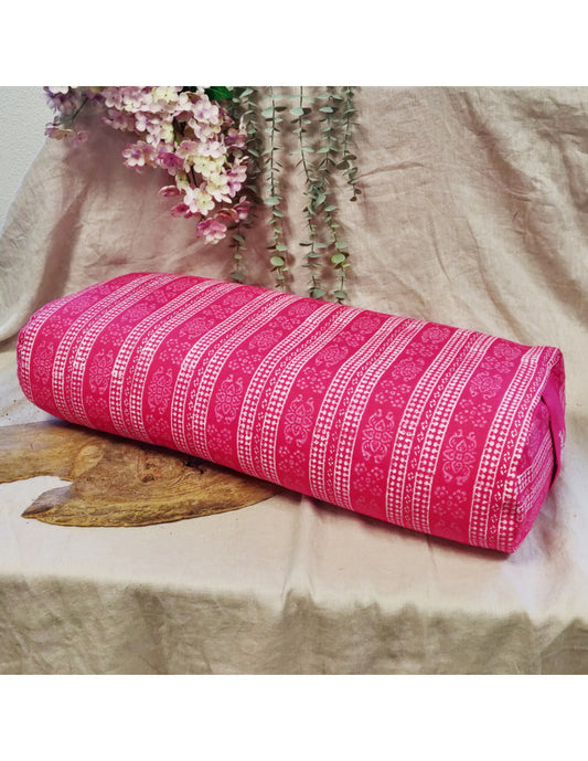 Image for yogastyles-bolster-ovaal-roze-wit_1.jpg