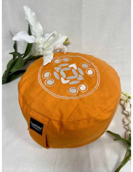 Image for yogastyles-meditatiekussen-rond-design-oranje-met-bolletjes_3.jpg